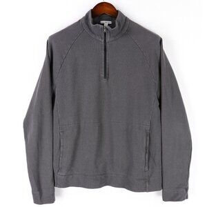 James Perse 1/4 Quarter Zip Sweater Pullover Mens Size 1 Small Gray Cotton USA